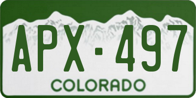 CO license plate APX497
