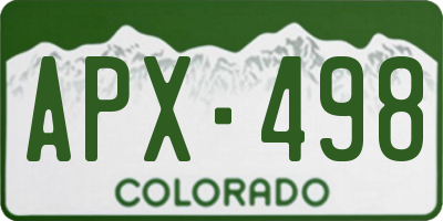 CO license plate APX498