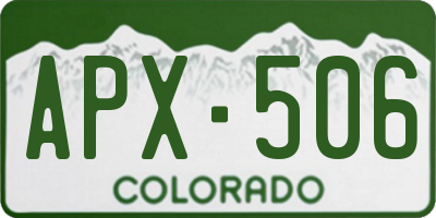 CO license plate APX506