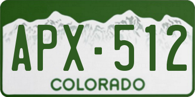 CO license plate APX512