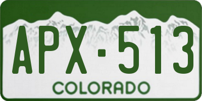 CO license plate APX513