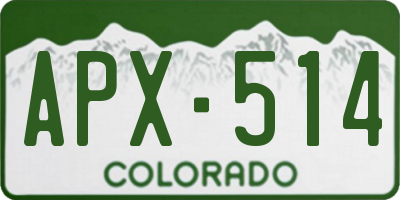 CO license plate APX514
