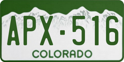 CO license plate APX516