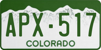 CO license plate APX517