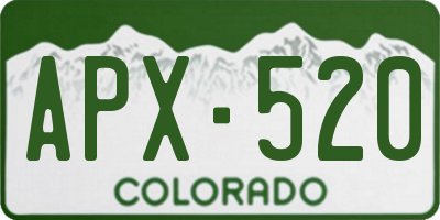 CO license plate APX520