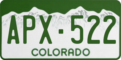 CO license plate APX522
