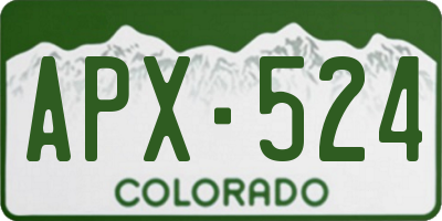 CO license plate APX524
