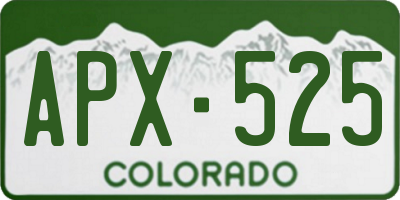 CO license plate APX525