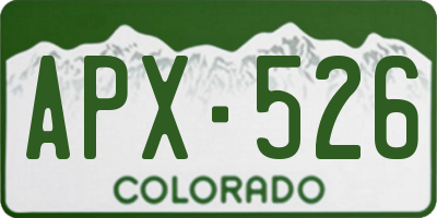 CO license plate APX526
