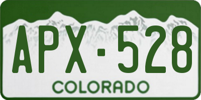 CO license plate APX528