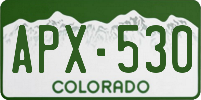 CO license plate APX530