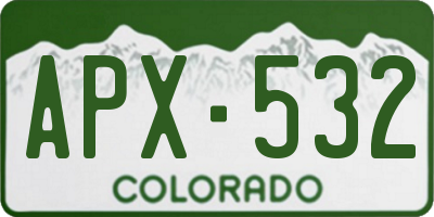 CO license plate APX532