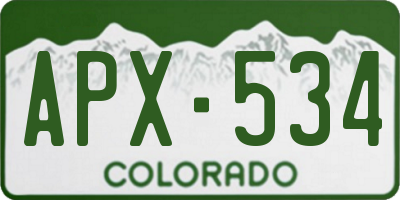 CO license plate APX534