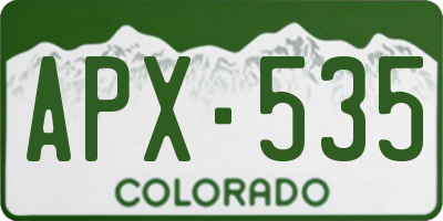 CO license plate APX535