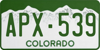 CO license plate APX539