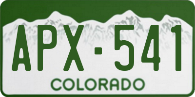 CO license plate APX541