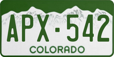 CO license plate APX542