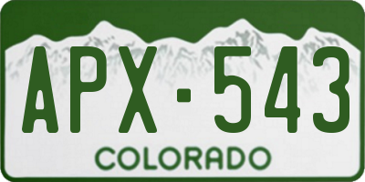 CO license plate APX543