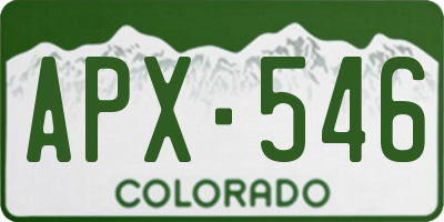 CO license plate APX546