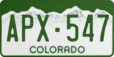 CO license plate APX547