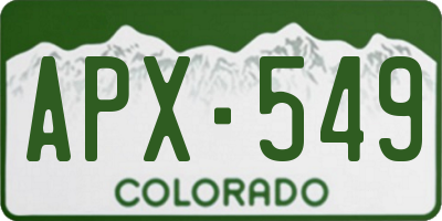 CO license plate APX549