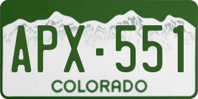 CO license plate APX551