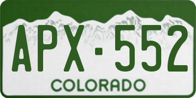 CO license plate APX552