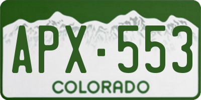 CO license plate APX553
