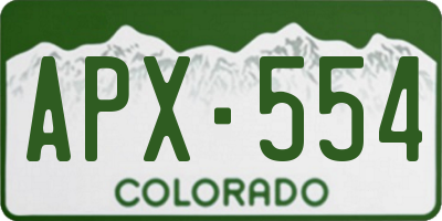 CO license plate APX554