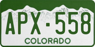 CO license plate APX558