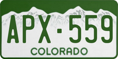 CO license plate APX559