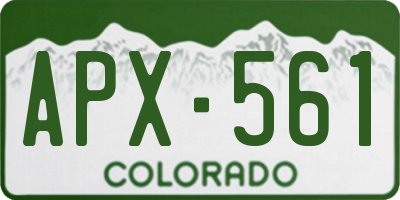 CO license plate APX561