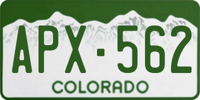 CO license plate APX562