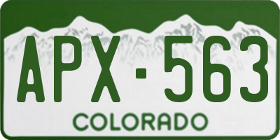 CO license plate APX563