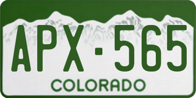 CO license plate APX565