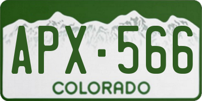 CO license plate APX566