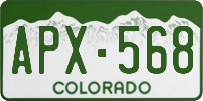 CO license plate APX568