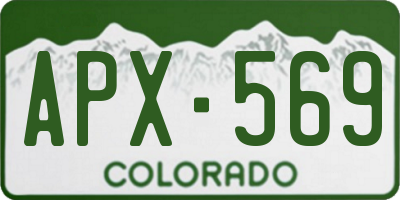 CO license plate APX569