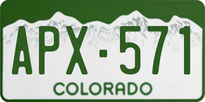 CO license plate APX571
