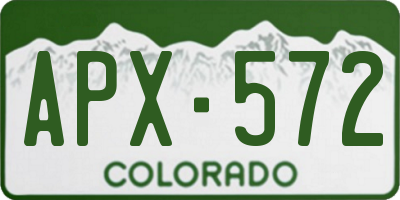 CO license plate APX572