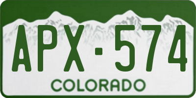CO license plate APX574