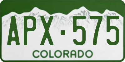 CO license plate APX575