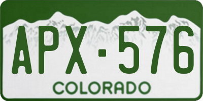 CO license plate APX576
