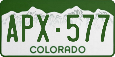 CO license plate APX577