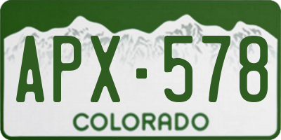 CO license plate APX578
