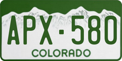 CO license plate APX580