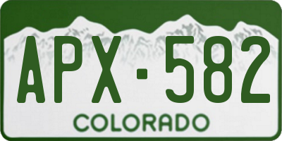 CO license plate APX582