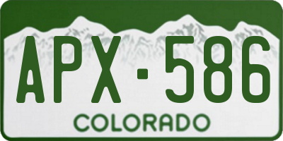 CO license plate APX586