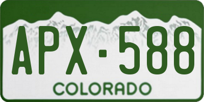 CO license plate APX588