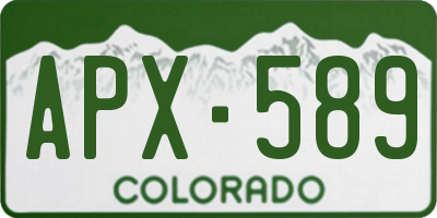 CO license plate APX589
